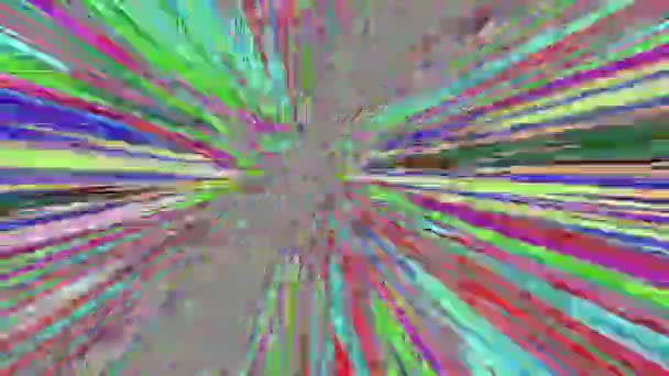 Multicolored dynamic cyberpunk dreamy blikající pozadí. — Stock video