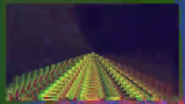 Colorido dinâmico sci-fi psicodélico iridescente fundo . — Vídeo de Stock