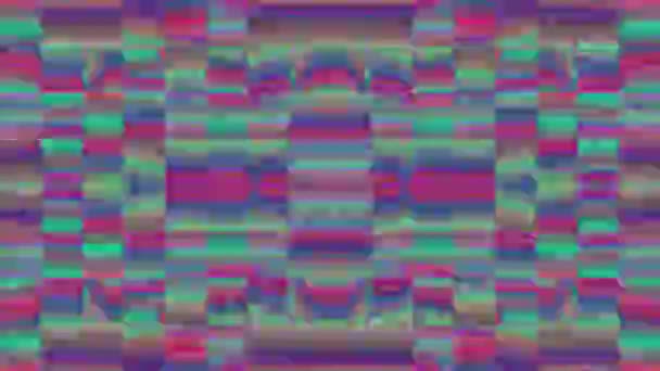 Glitch datamosh abstrait fond numérique coloré . — Video