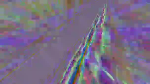 Digitaler psychedelisch dynamischer nostalgischer irisierender Hintergrund. — Stockvideo