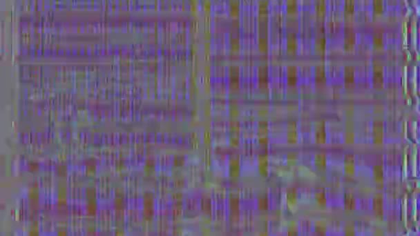 Erro de dados abstrato neon nostálgico fundo iridescente . — Vídeo de Stock