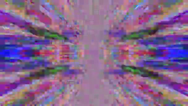 Abstrakt bullrig Neon Sci-Fi 90s bakgrund. — Stockvideo