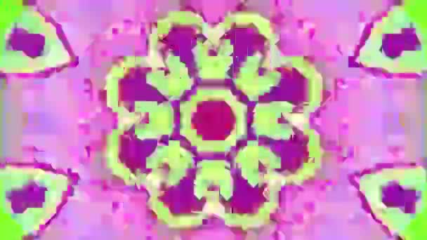 Kaleidoskop ornamentaler Science-Fiction-Luxus holographischer Hintergrund. — Stockvideo