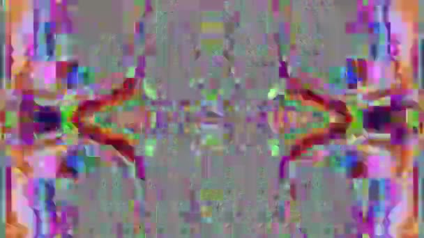 サイバーパンク万華鏡ヴィンテージSFファッション虹色の背景. — ストック動画
