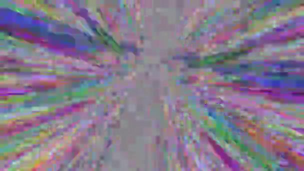 Разноцветный неоновый киберпанк-психоделический блестящий фон . — стоковое видео
