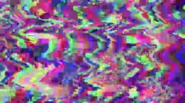 Glitch datamosh soyut renkli dijital arka plan.