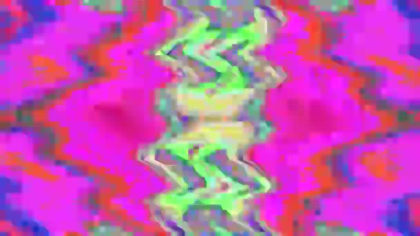 Multi-gekleurde dynamische futuristische psychedelische holografische patroon achtergrond. — Stockvideo