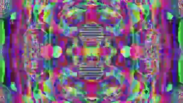 Kaléidoscope dynamique futuriste motif irisé irisé fond . — Video