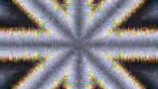 Kaleidoscope neon cyberpunk psychedelic holographic pattern background. — Stock Video