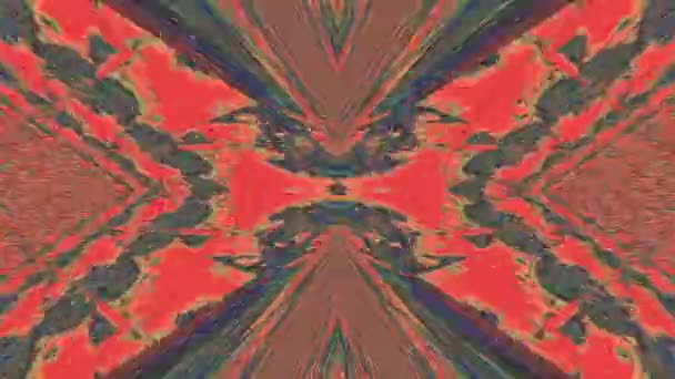 Hypnotiserende computer error effect licht transformaties holografische achtergrond. Looped animatie. — Stockvideo