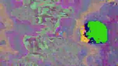 Spellbinding Bad tv taklit ışık dönüşümleri pırıl pırıl arka plan. Vhs etkisi. 