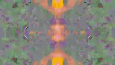 Renkli Glitch taklit ışık yanardöner arka plan sızıntıları. Döngülü animasyon. 