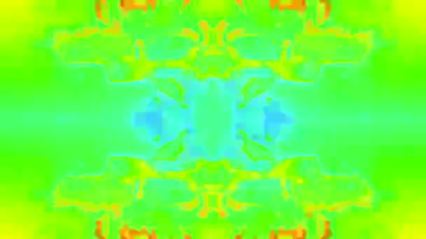 Színes Pattern fényszivárgás csillámáló háttér. Kaleidoszkóp-effektus. — Stock videók