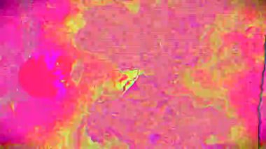 Çok renkli Bad tv taklidi parlama sıcan arka plan. Vhs etkisi. 