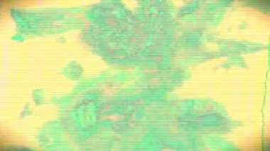 Çok renkli Bad tv taklidi ışık sızdırıyor holografik arka plan. Döngüye tabi görüntüler.