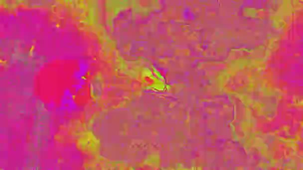 Hipnotizante Glitch imitação luz vazamento fundo iridescente. Imagens sem costura . — Vídeo de Stock