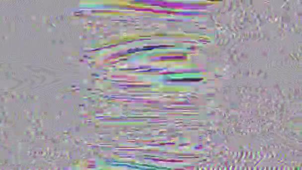 スペルバインディング コンピュータエラーエフェクトフレア虹色の背景。超現実的な効果. — ストック動画