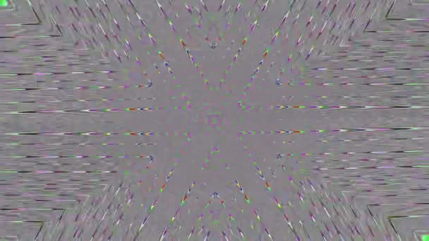 Hypnotisierende Computerfehler-Effekt aufflackern irisierenden Hintergrund. Nahtloses Filmmaterial. — Stockvideo