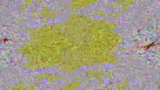 Mångfärgade glitch imitation ljus läcka skimrande bakgrund. Loopad animering. — Stockvideo