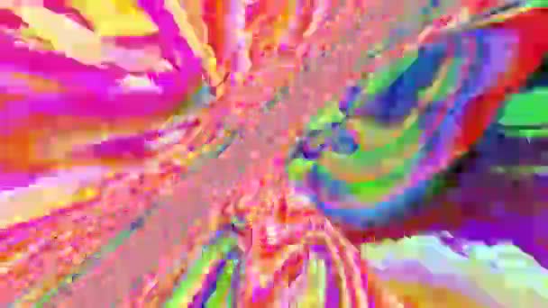 Charmante Glitch-Imitation Flare holographischer Hintergrund. — Stockvideo