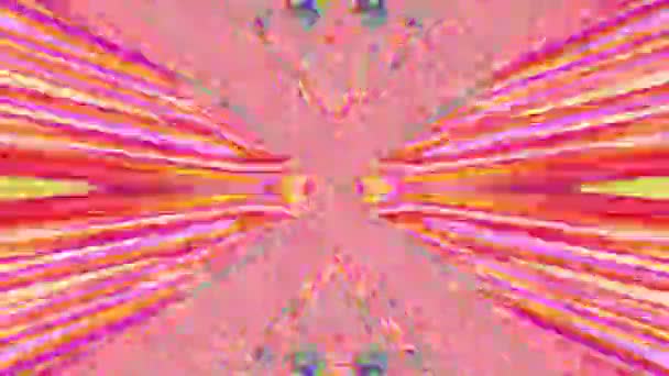 Hypnotiserande glitch imitation ljus läcker skimrande bakgrund. Sömlöst material. — Stockvideo