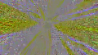 Hypnotizing Bad tv taklit ışık dönüşümleri pırıl pırıl arka plan. Döngülü animasyon. 