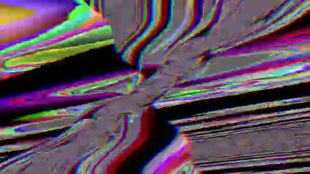 Πολύχρωμο αποτέλεσμα του υπολογιστή σφάλμα φως διαρροές λαμπερό φόντο. — Αρχείο Βίντεο