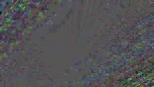 Charmant glitch imitatie licht lekken holografische achtergrond. — Stockvideo