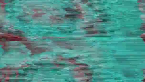 Färgglada glitch effekt ljus läcker holografisk bakgrund. — Stockvideo