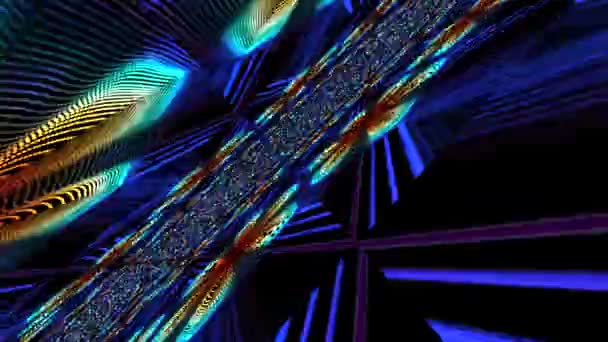 Abstrait mauvais tv imitation lumière transformations fond irisé. Animation en boucle . 