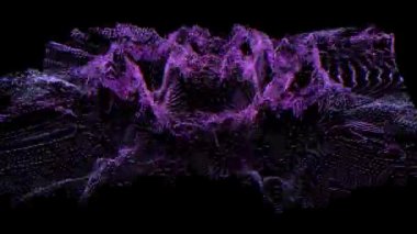 Hipnotize glitch taklit ışık sızıntıları parıldayan arka plan. Döngülü animasyon. 