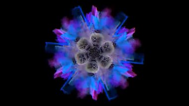 Büyüleyici desen ışık sızıntısı holografik arka plan. Kesintisiz çekim.