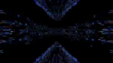 Renkli kötü televizyon taklit ışığı yanardöner arkaplan.