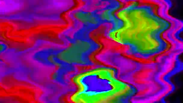 Streszczenie zły efekt podróży Flare holograficzne tło. — Wideo stockowe