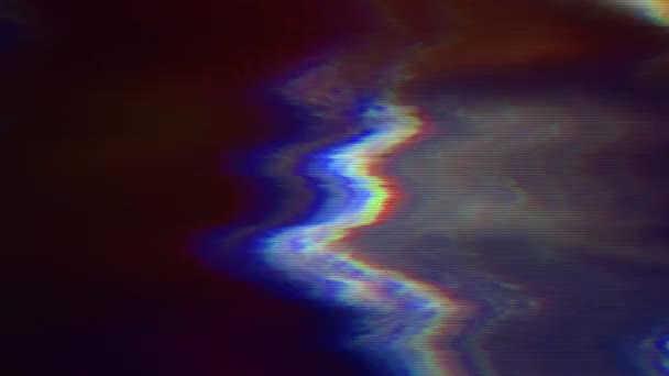 サイバーパンク悪いトリップ効果プリズム反射虹色の背景. — ストック動画