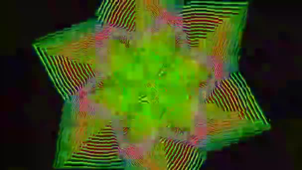 Magische Kaleidoskop Licht Lecks irisierenden Hintergrund. — Stockvideo