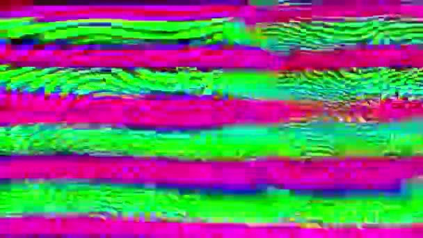 Hypnotiserande glitch imitation ljus läcker holografisk bakgrund. — Stockvideo