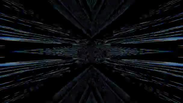 Cyberpunk distorted crystal reflections iridescent background. — Stock Video