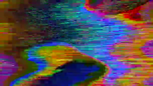 Ipnotizzante distorte trasformazioni luminose sfondo iridescente . — Video Stock