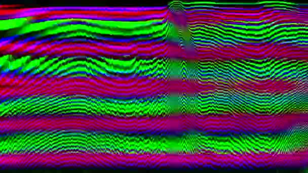 Abstract glitch imitatie licht transformaties holografische achtergrond. — Stockvideo