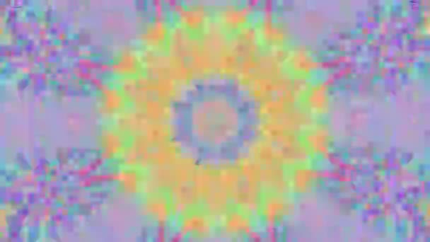 Ipnotizzante caleidoscopio flare iridescente sfondo . — Video Stock