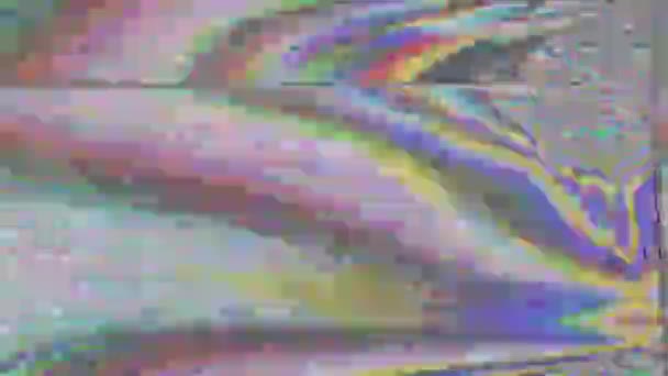 Spellbindend slecht trip effect licht lekt holografische achtergrond. — Stockvideo
