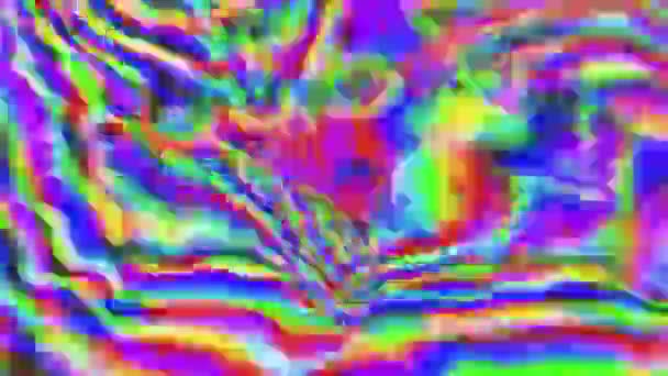 Hipnotizando vazamentos de luz distorcida fundo holográfico . — Vídeo de Stock