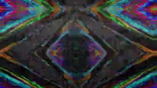 Different colored glitch imitation light leak iridescent background. — Stock Video