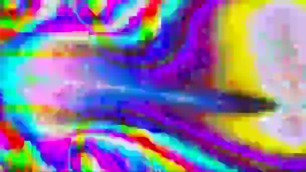 Multicolore glitch imitation lumière transformations arrière-plan holographique . 