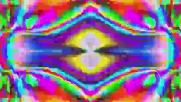 Différents motifs colorés fuites de lumière arrière-plan holographique . — Video