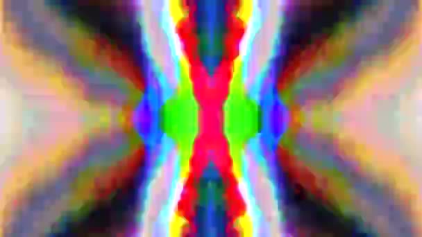 Multi-colorido flare distorcida brilhante fundo . — Vídeo de Stock