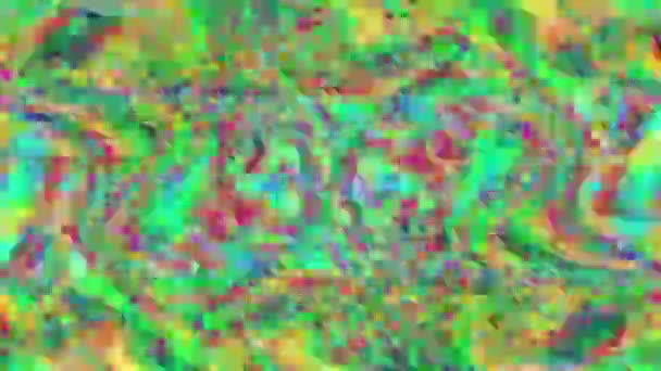 Multi-colored glitch imitation flare glittering background. — Stock Video