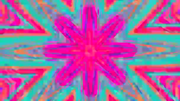 Kaléidoscope abstrait reflets colorés fond chatoyant . — Video