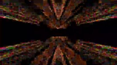 Büyülü kaleydoskop ışık sızıntıları pırıl pırıl arka plan.